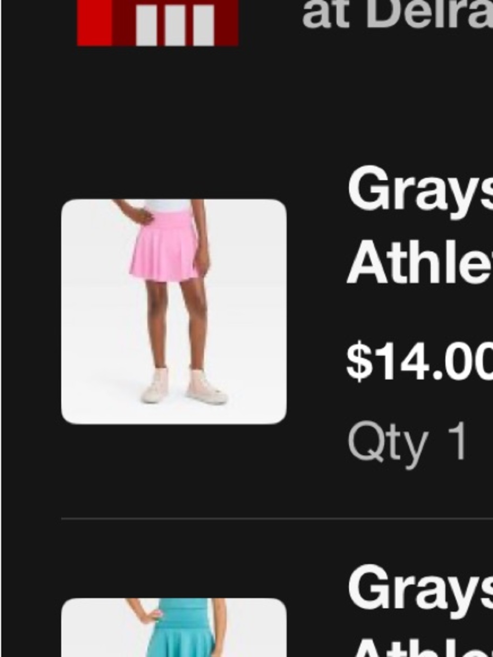 Grayson Threads Kids Big Girl
Athletic Tennis Skort - Pink L